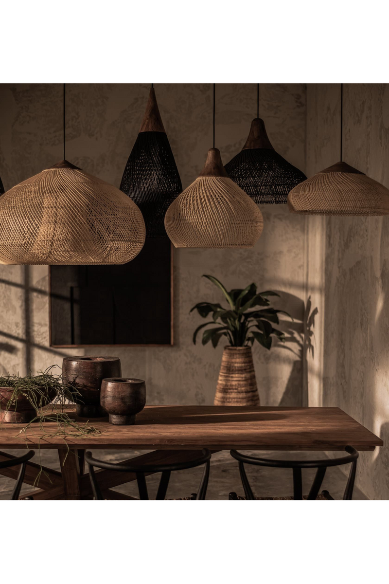 Modern Braided Rattan Hang Lamp | dBodhi Bell | OROA TRADE