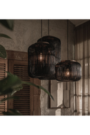 Black Rattan Hanging Lamp | dBodhi Barrel | OROA TRADE