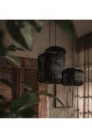 Black Rattan Hanging Lamp | dBodhi Barrel | OROA TRADE