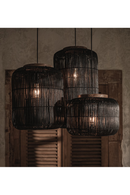 Black Rattan Hanging Lamp | dBodhi Barrel | OROA TRADE