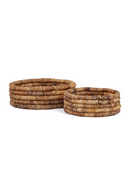 Round Woven Abaca Low Basket Set (2) | dBodhi Caterpillar Ambang | Oroatrade.com
