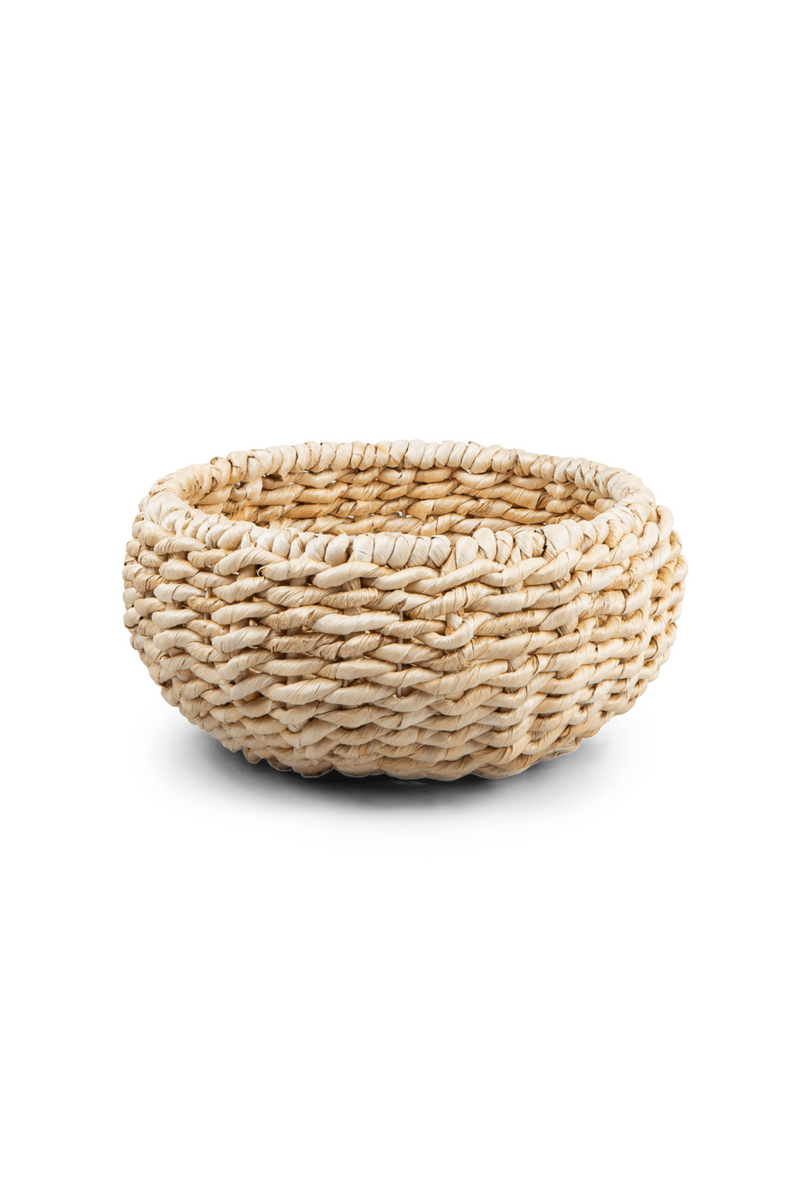 Round Pure Abaca Low Basket | dBodhi Kelud | OROA TRADE