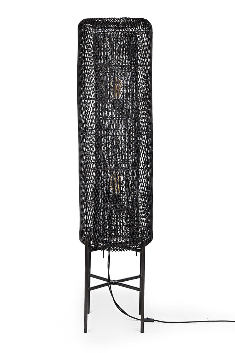 Rattan Mesh Structure Floor Lamp | dBodhi Chunk | OROA TRADE
