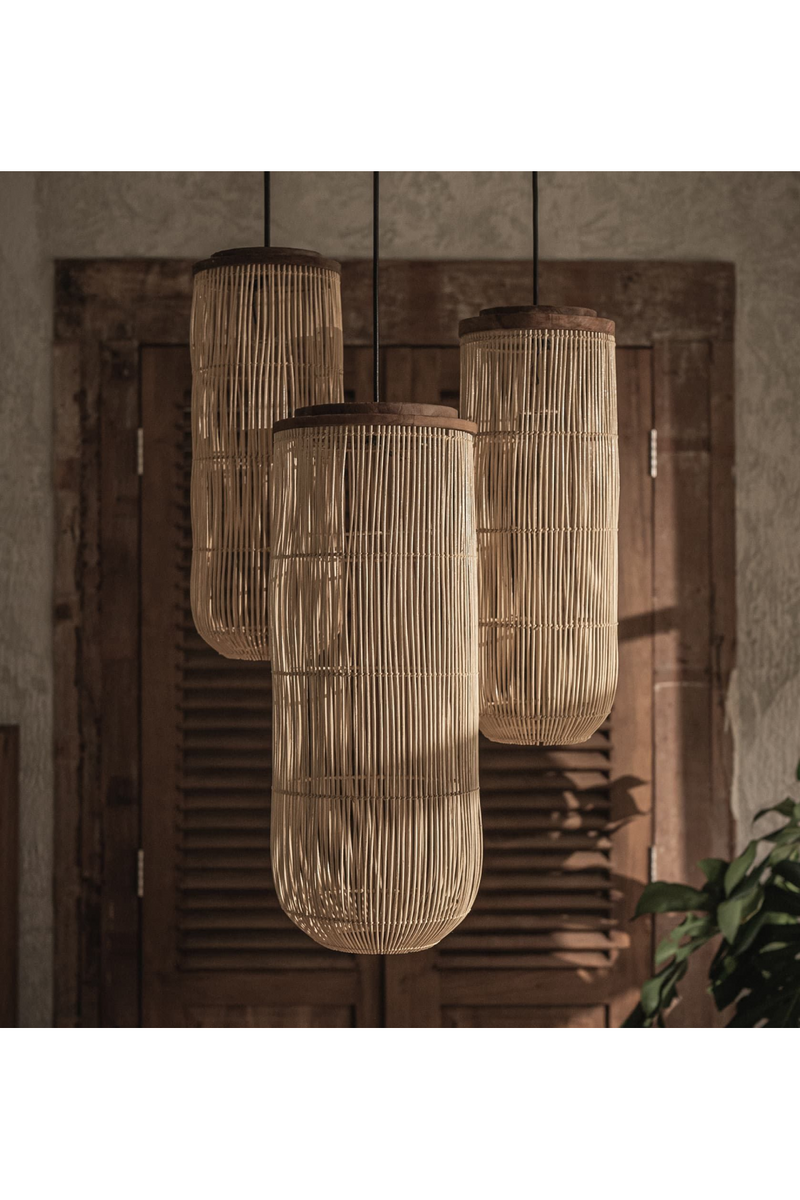 Natural Cylindrical Rattan Hanging Lamp | dBodhi Tub | Oroatrade.com