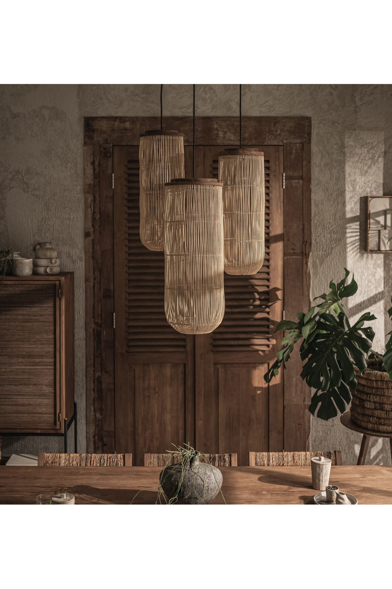 Natural Cylindrical Rattan Hanging Lamp | dBodhi Tub | Oroatrade.com