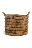Round Abaca Basket With Handle | dBodhi Caterpillar Sago | Oroatrade.com
