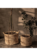 Round Abaca Basket With Handle | dBodhi Caterpillar Sago | Oroatrade.com