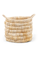 Round Abaca Basket With Handle | dBodhi Caterpillar Sago | Oroatrade.com