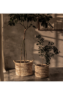 Round Abaca Basket With Handle | dBodhi Caterpillar Sago | Oroatrade.com
