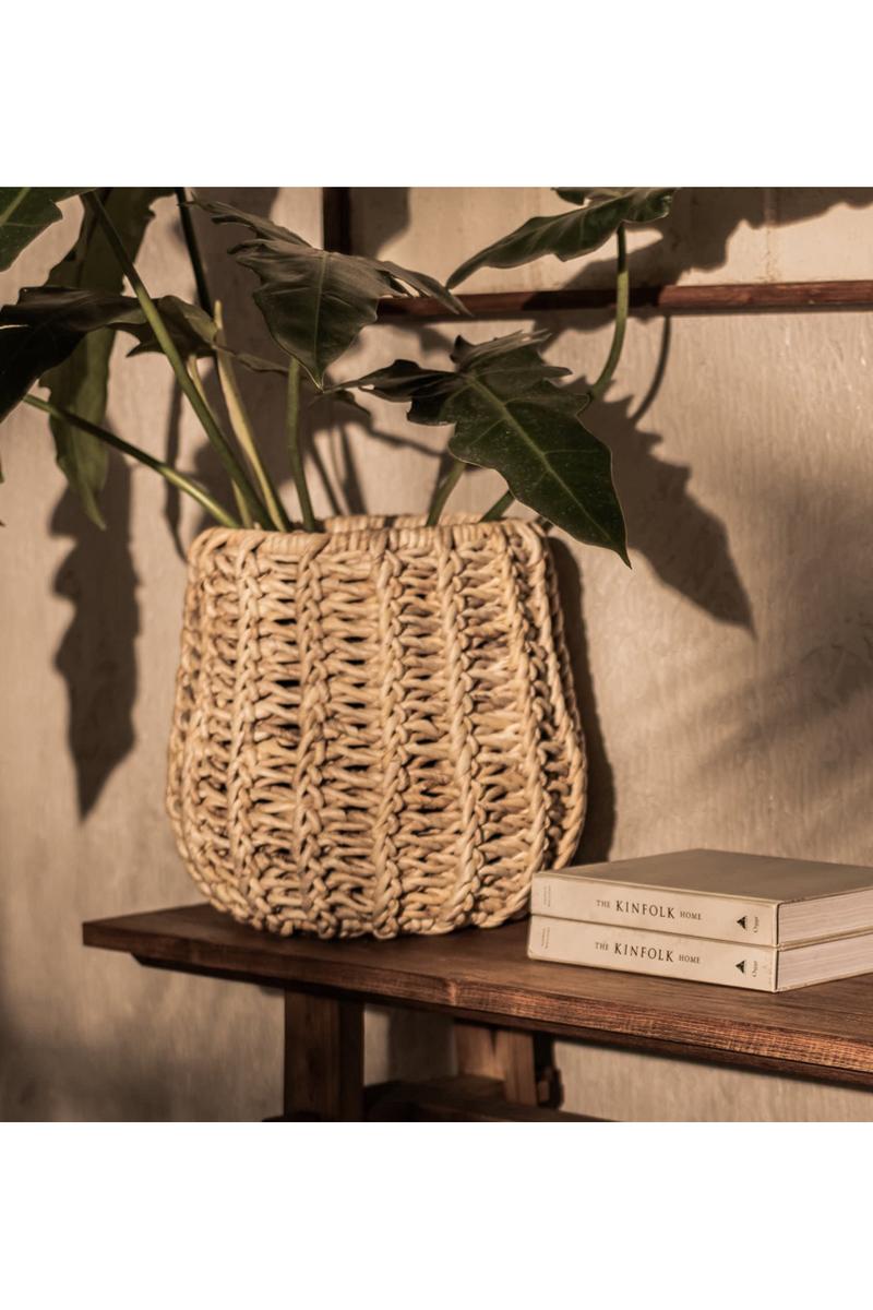 Modern Weaved Abaca Round Basket | dBodhi Batur | OROA TRADE