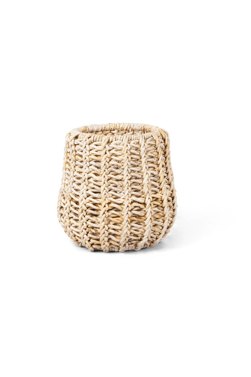 Modern Weaved Abaca Round Basket | dBodhi Batur | OROA TRADE