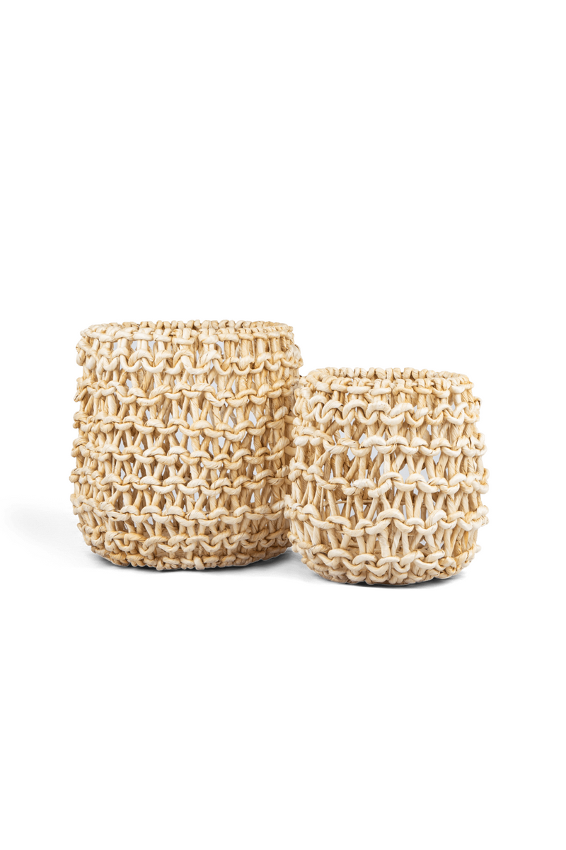 Round Interlaced Abaca Basket | dBodhi Banda | OROA TRADE