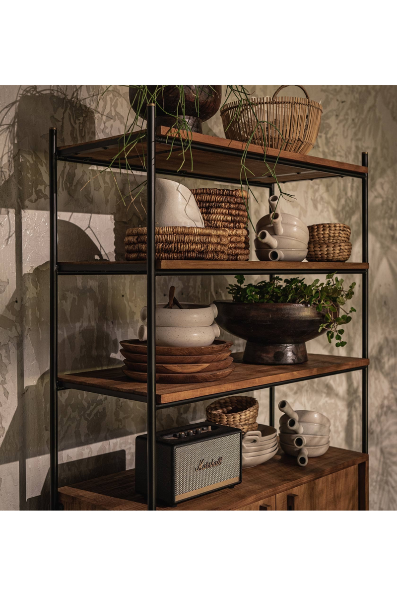 Wooden Cabinet With Open Shelves | dBodhi Outline | OROA TRADE