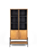 Natural Teak Glass 4-Door Cabinet | dBodhi Outline | Oroatrade.com