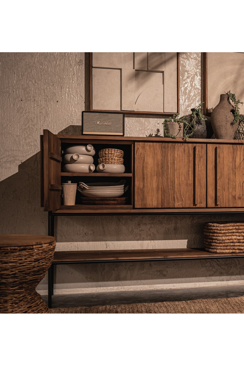 Wooden Farmhouse Sideboard With Undershelf | dBodhi Outline | OROA TRADE