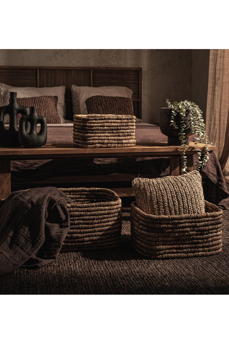 Rectangular Woven Abaca Basket Set (3) | dBodhi Caterpillar Ambang | OROA TRADE