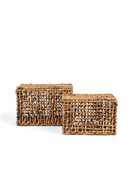 Rectangular Weaved Abaca Basket Set (2) | dBodhi Rinjani | OROA TRADE