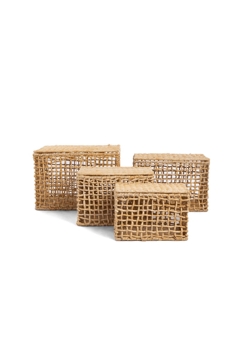 Rectangular Modern Weave Basket Set (4) | dBodhi Rinjani | OROA TRADE