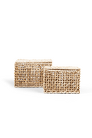 Rectangular Lidded Abaca Basket Set (2) | dBodhi Rinjani | Oroatrade.com