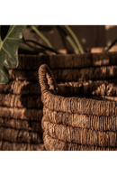 Rectangular Abaca Basket With Handle Set (2) | dBodhi Caterpillar Sago | Oroatrade.com