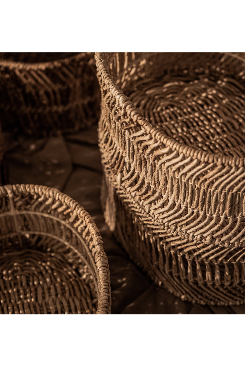Oval Woven Abaca Basket Set (2) | dBodhi Kawi | OROA TRADE