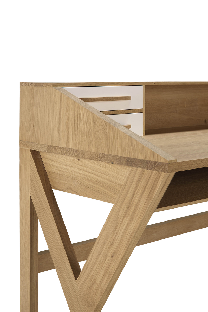 Oak Modern Office Desk | Ethnicraft Origami | Oroatrade.com