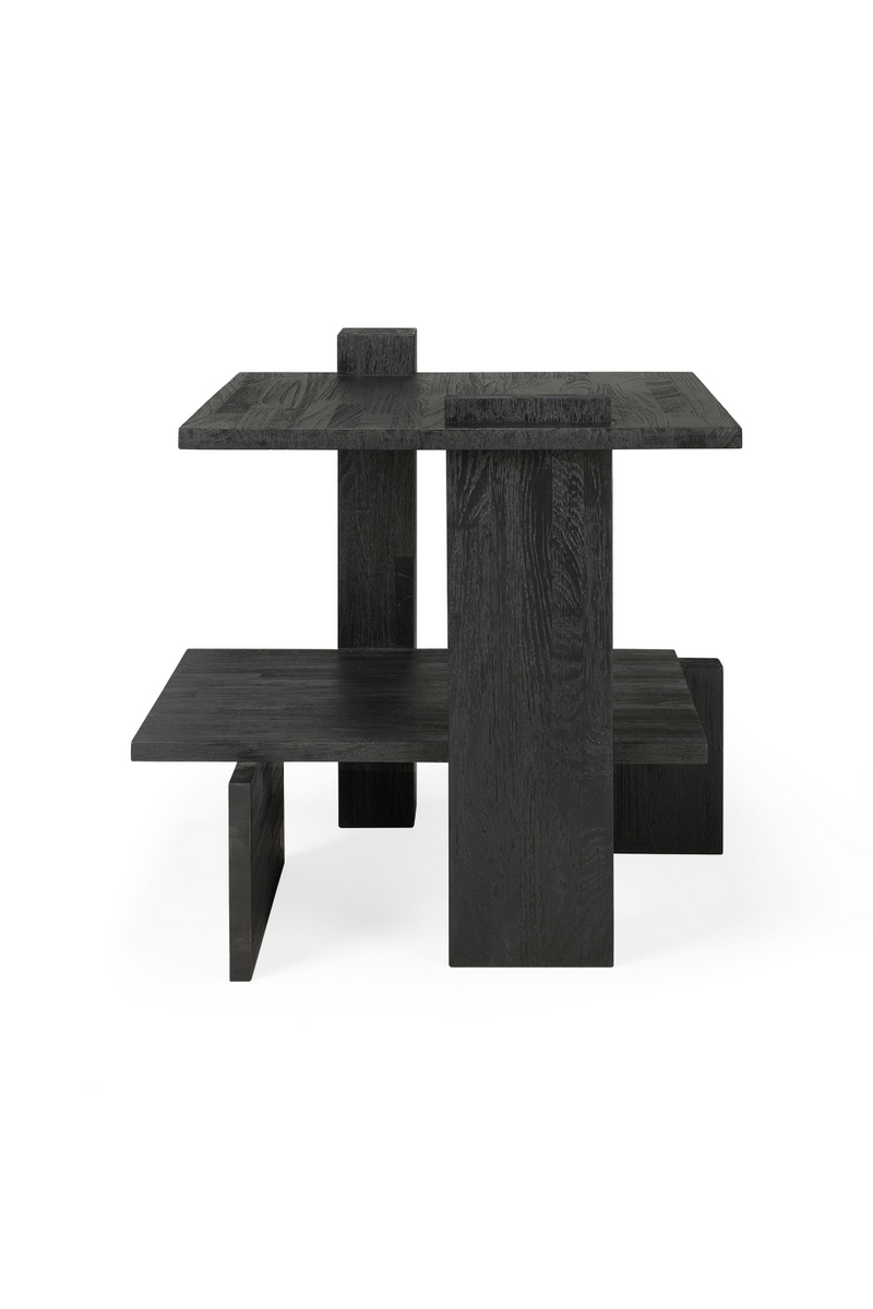 Black Teak Architectural Side Table | Ethnicraft Abstract | Oroatrade.com
