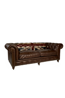 Dark Brown Leather Union Jack Sofa | Andrew Martin Rebel | OROATRADE