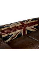 Dark Brown Leather Union Jack Sofa | Andrew Martin Rebel | OROATRADE