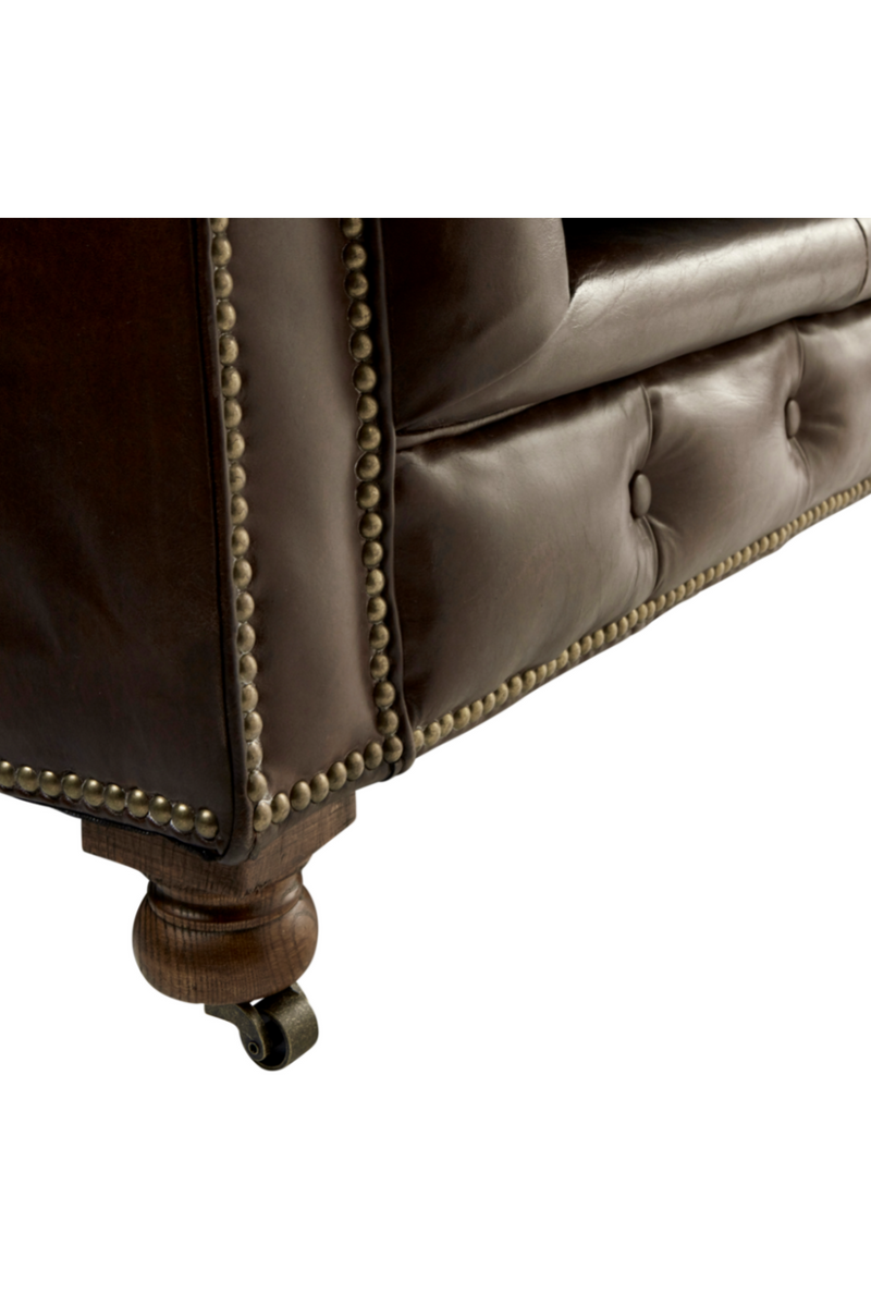 Dark Brown Leather Union Jack Sofa | Andrew Martin Rebel | OROATRADE