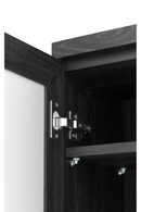 Oak Bathroom Cabinet with Ribbed Glass | Wireworks Tallboy Mezza | OROA TRADE
