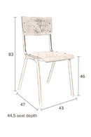 Dark Wooden Dining Chairs (4) | Dutchbone Scuola | Oroatrade.com