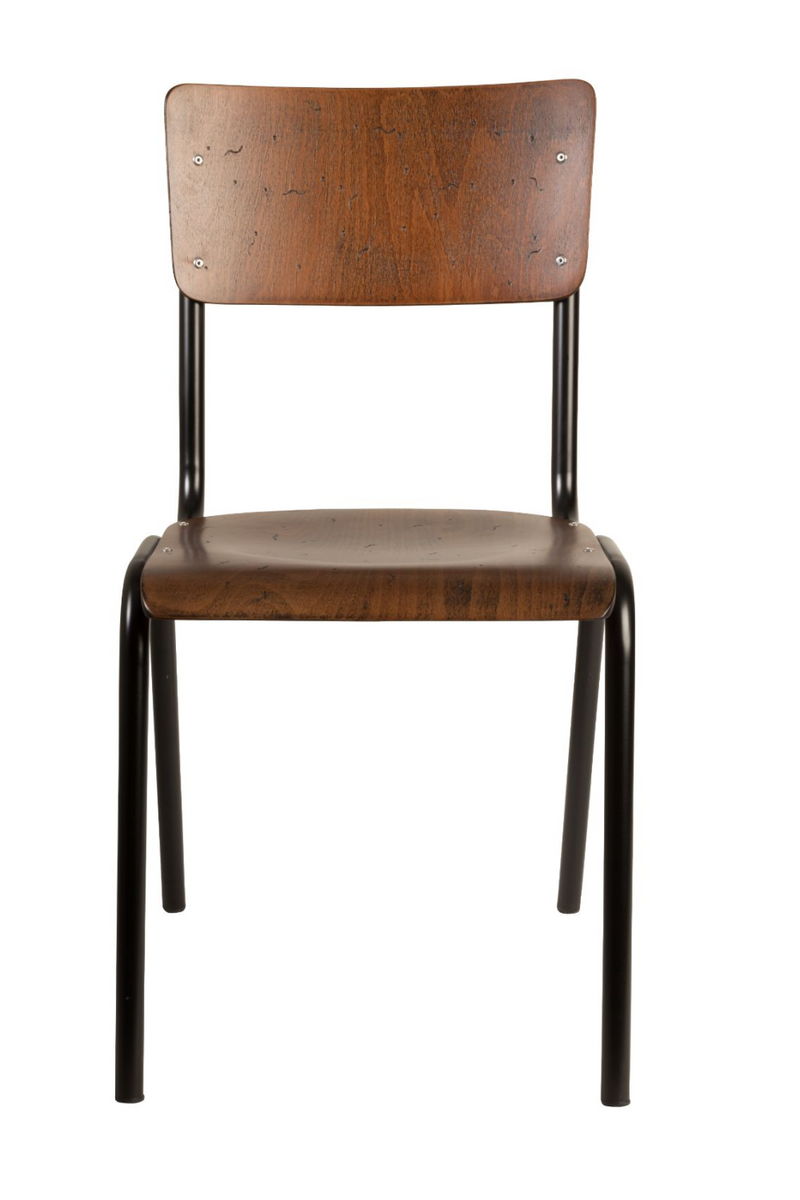 Dark Wooden Dining Chairs (4) | Dutchbone Scuola | Oroatrade.com
