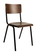 Dark Wooden Dining Chairs (4) | Dutchbone Scuola | Oroatrade.com