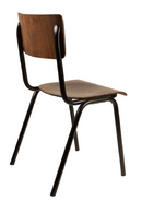Dark Wooden Dining Chairs (4) | Dutchbone Scuola | Oroatrade.com