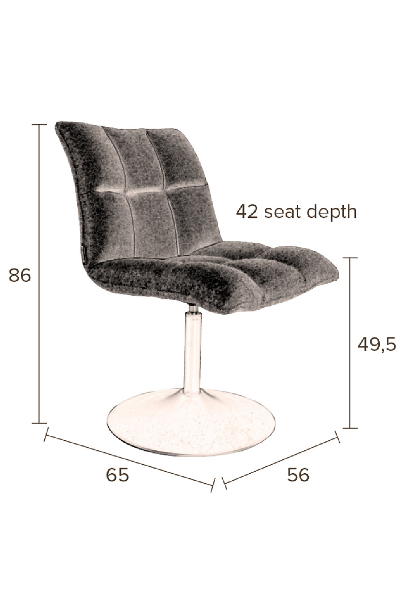 Dark Gray Swivel Chairs (2) | Dutchbone Mini Bar | Oroatrade.com