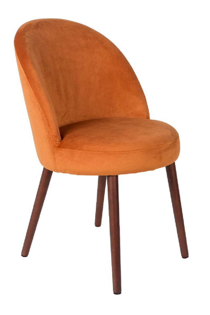 Orange Velvet Dining Chairs (2) | Dutchbone Barbara | Oroatrade.com