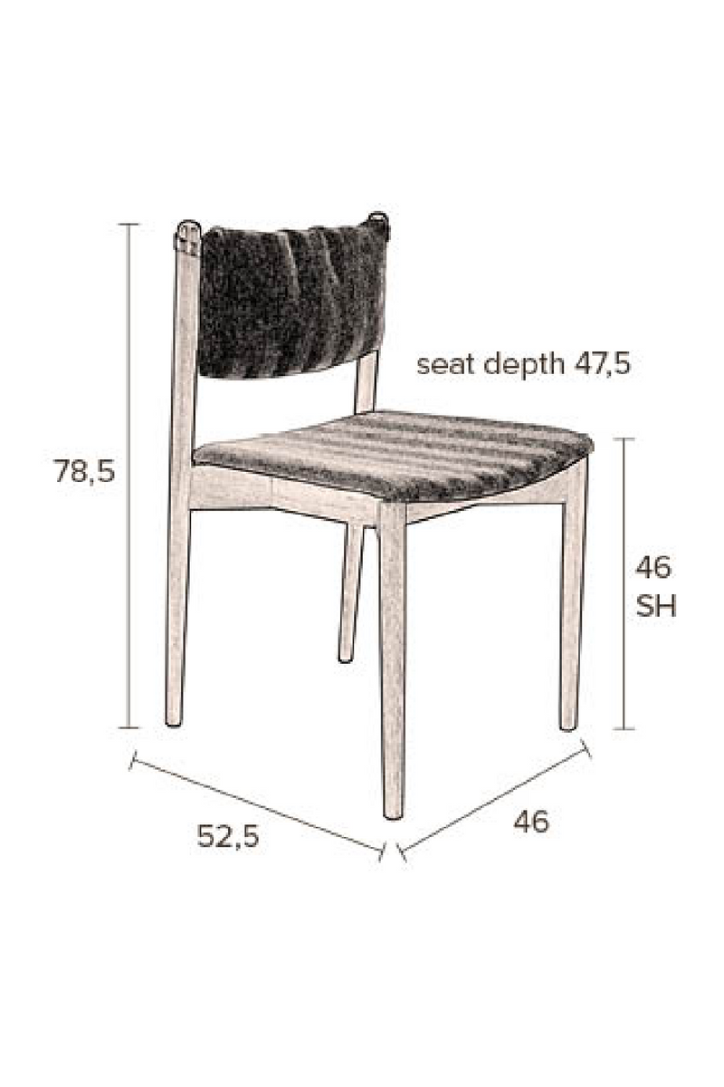 Shear Dining Chairs (2) | Dutchbone Torrance | Oroatrade.com