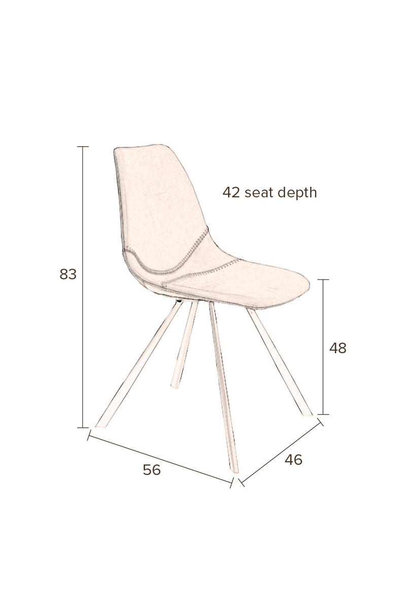 Velvet Upholstered Dining Chairs (2) | Dutchbone Franky | Oroatrade.com