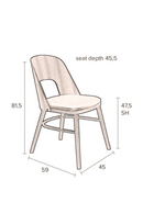 Mid-Modern Wooden Dining Chairs (2) | Dutchbone Talika | Oroatrade.com