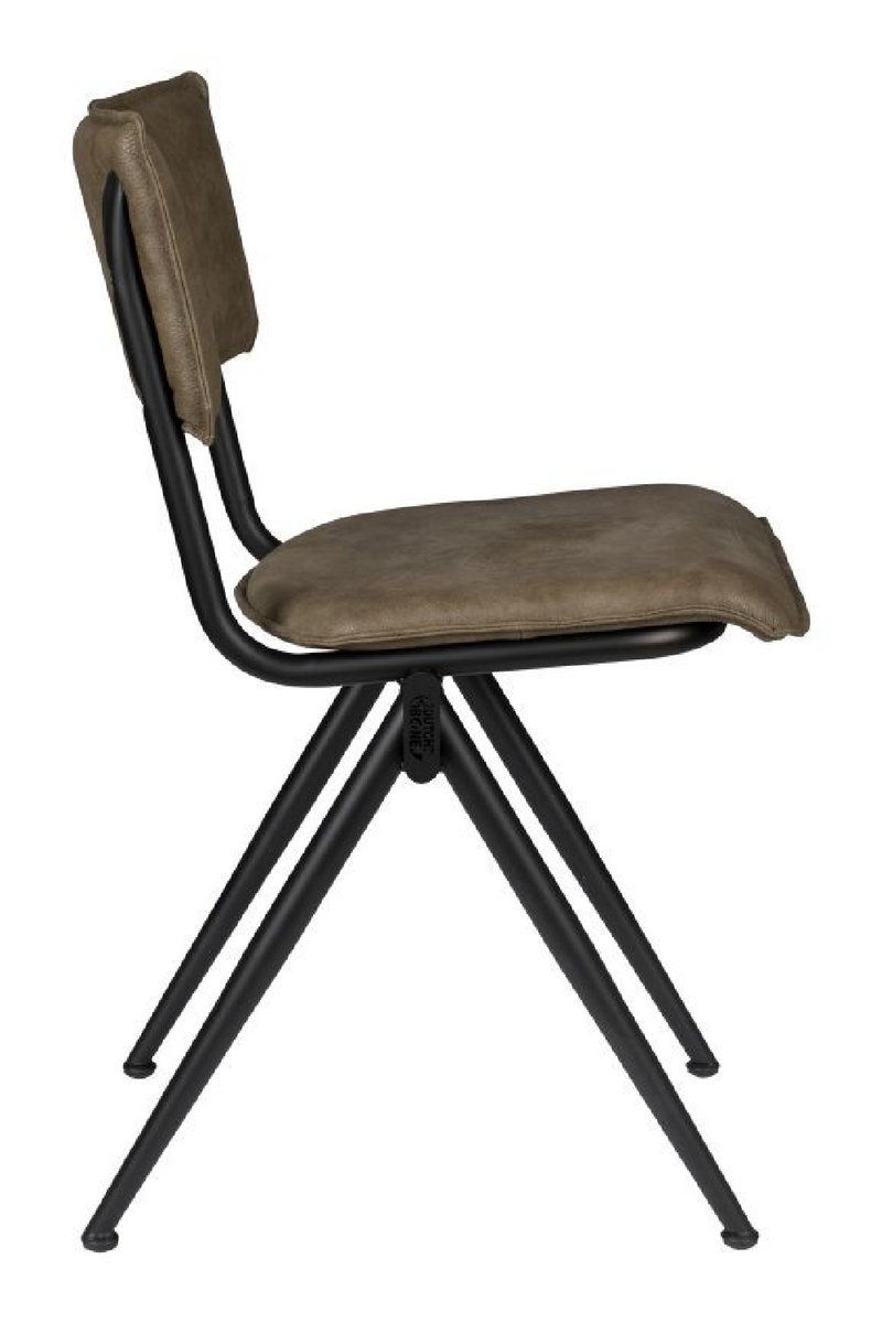 Olive Leather Dining Chairs (2) | Dutchbone Willow | Oroatrade.com