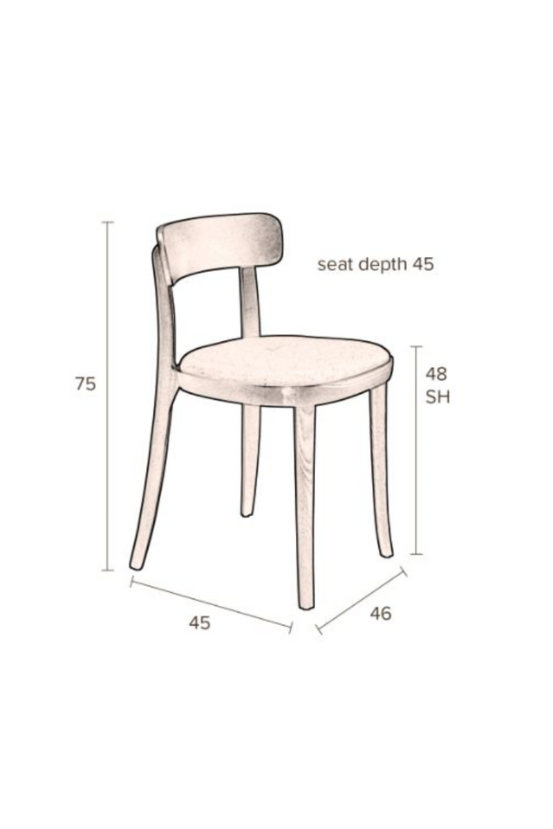 Amber Mid-Modern Dining Chairs (2) | Dutchbone Brandon | Oroatrade.com