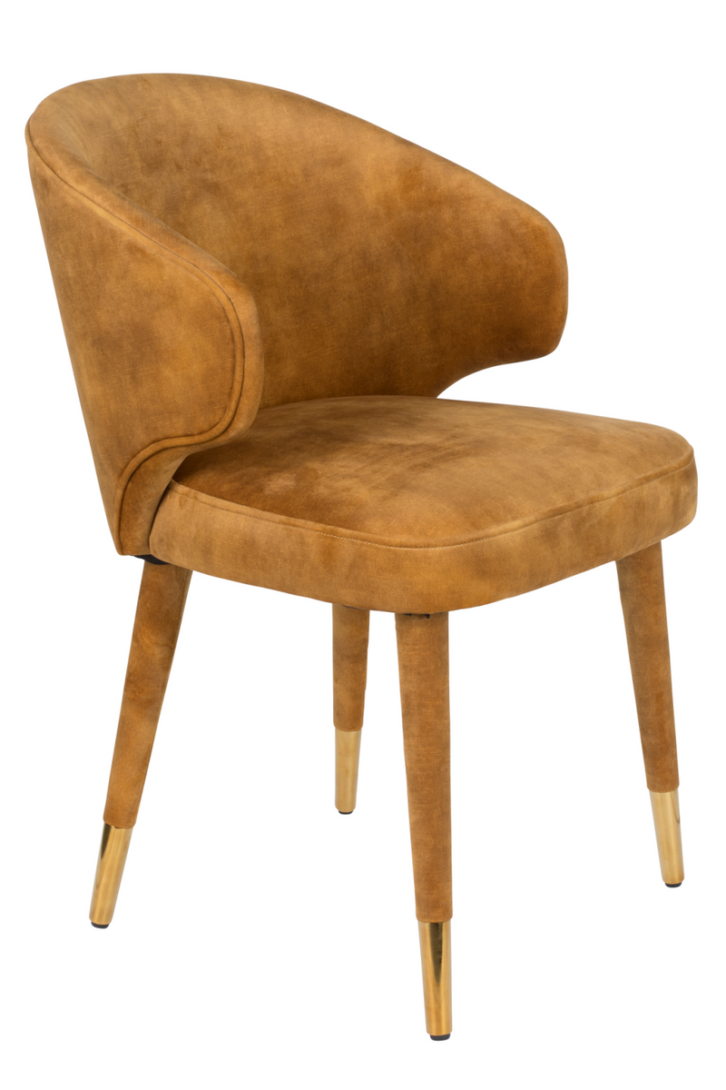 Curved Back Upholstered Chair | Dutchbone Lunar | Oroatrade.com