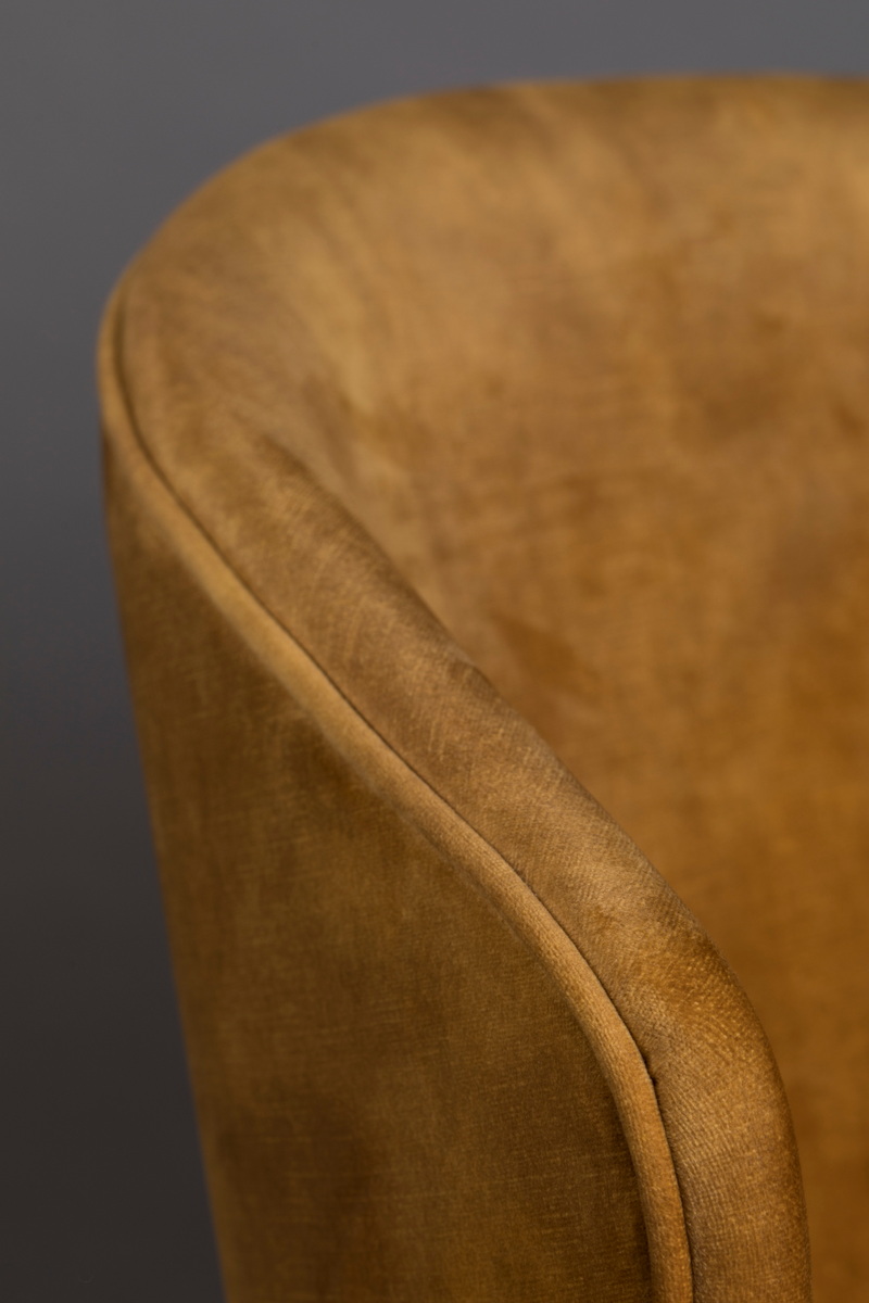 Curved Back Upholstered Chair | Dutchbone Lunar | Oroatrade.com