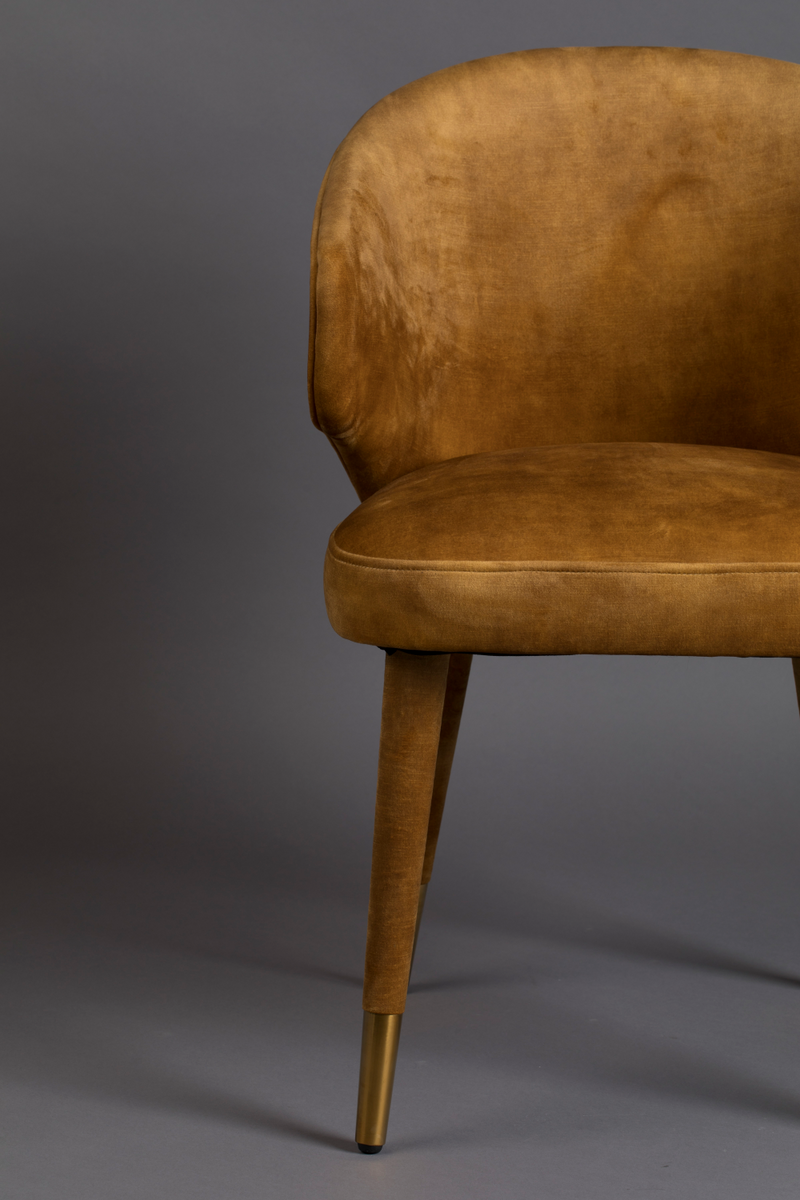 Curved Back Upholstered Chair | Dutchbone Lunar | Oroatrade.com