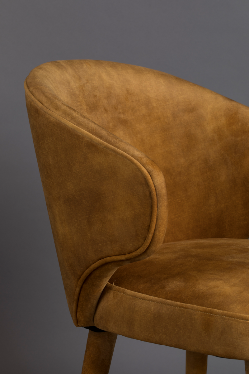 Curved Back Upholstered Chair | Dutchbone Lunar | Oroatrade.com