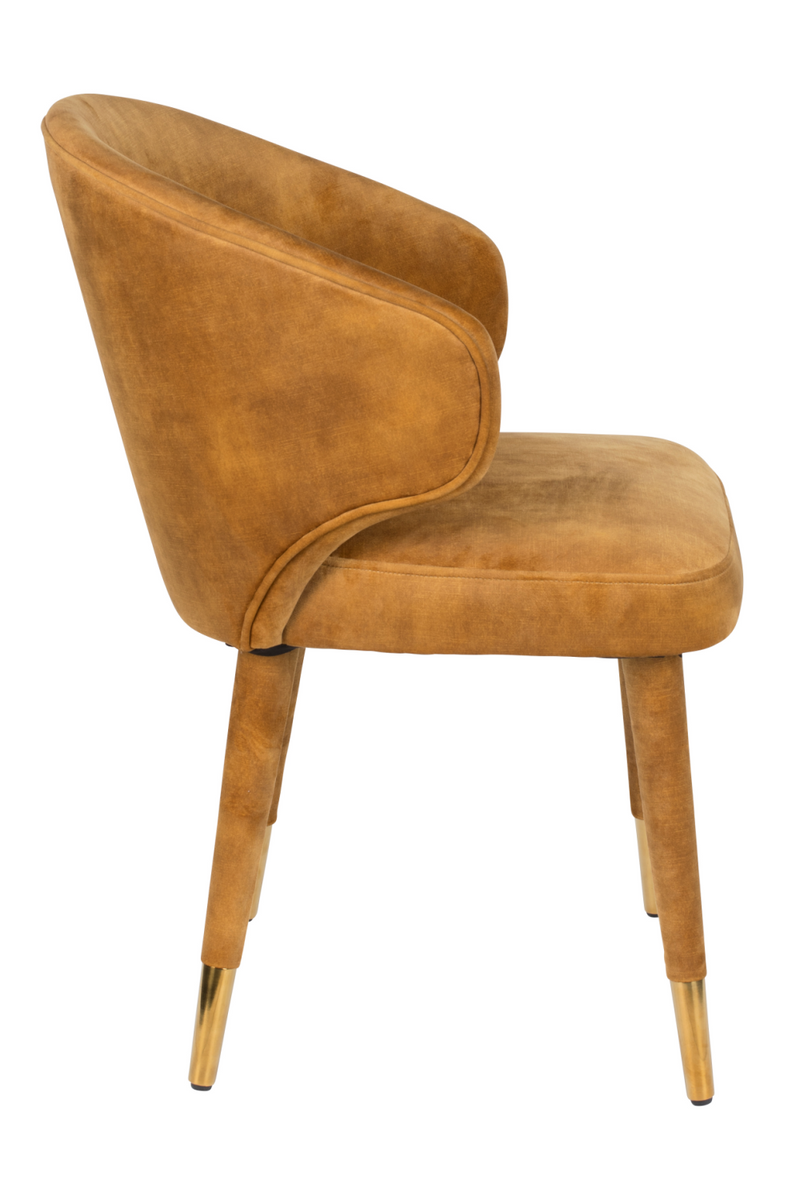 Curved Back Upholstered Chair | Dutchbone Lunar | Oroatrade.com