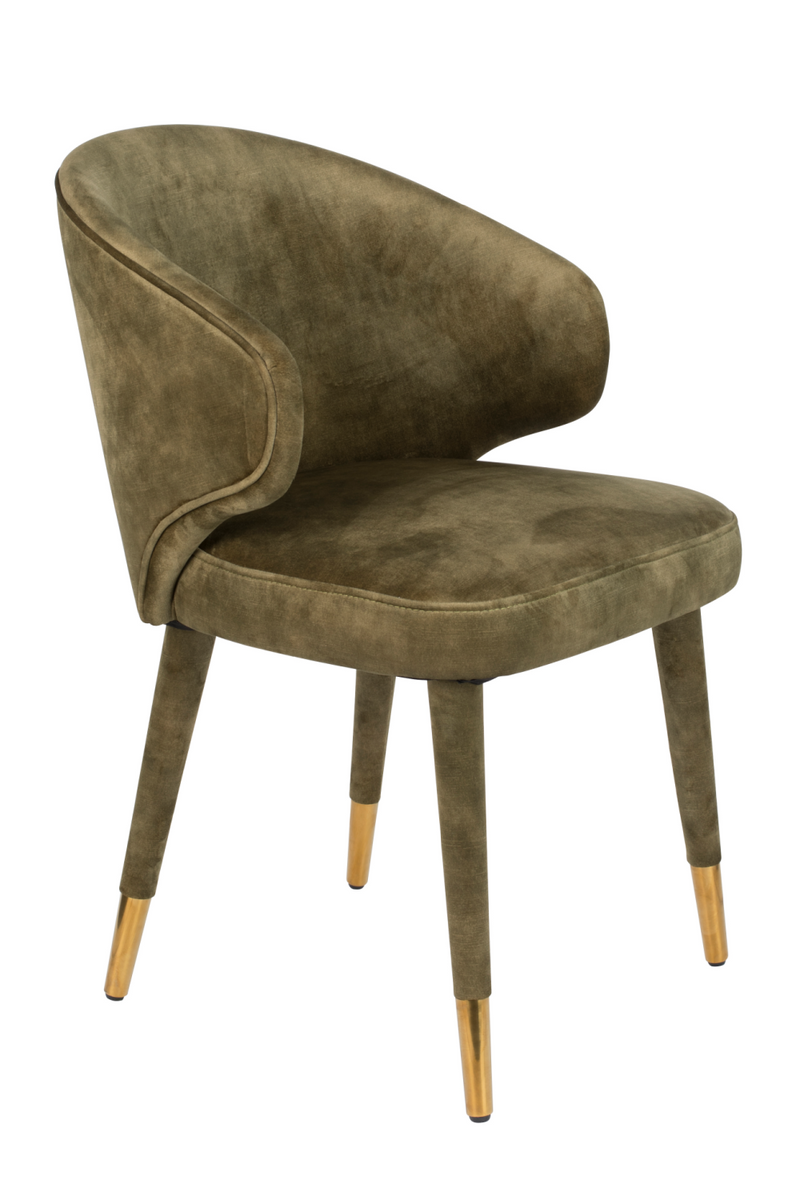 Curved Back Upholstered Chair | Dutchbone Lunar | Oroatrade.com