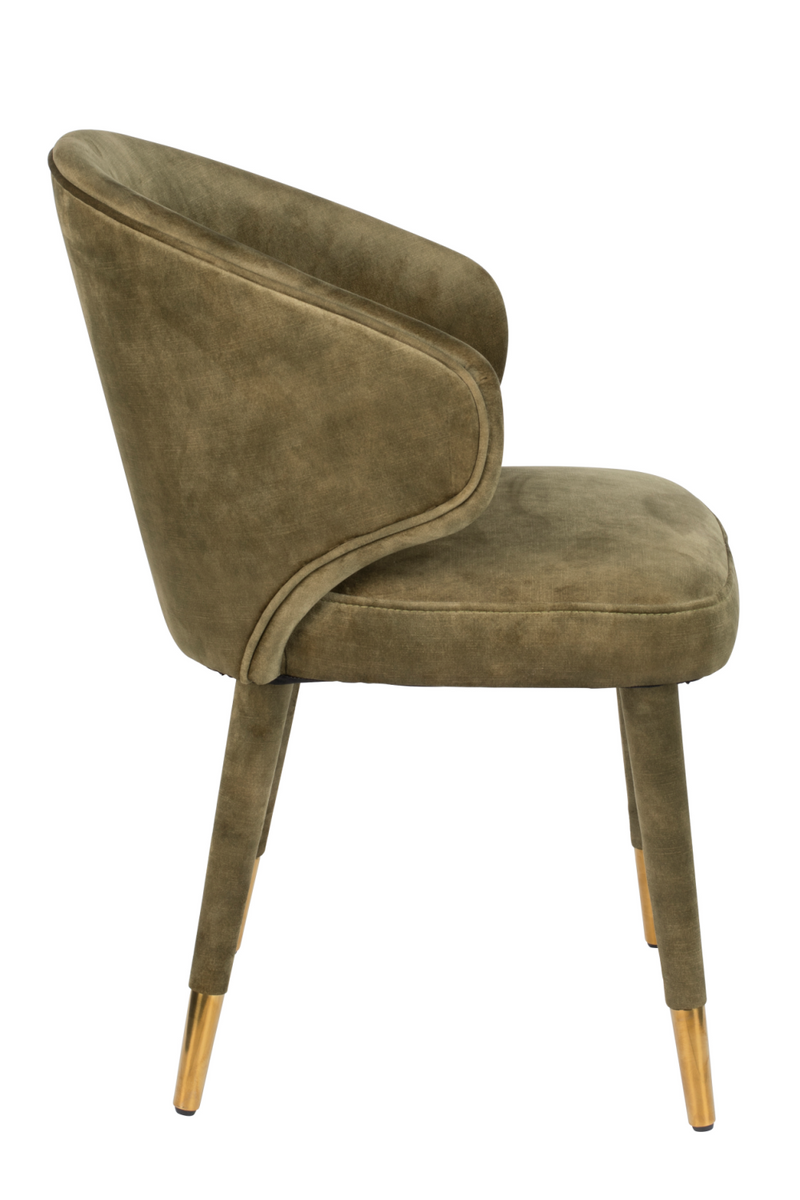 Curved Back Upholstered Chair | Dutchbone Lunar | Oroatrade.com