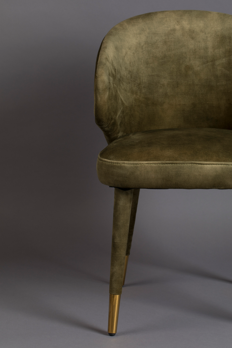 Curved Back Upholstered Chair | Dutchbone Lunar | Oroatrade.com